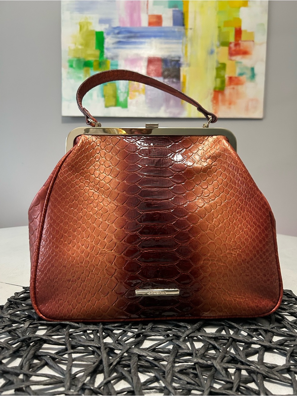 Brahmin Emmy Foliage Lakewood Leather Bag NWOT - Picture 2 of 16